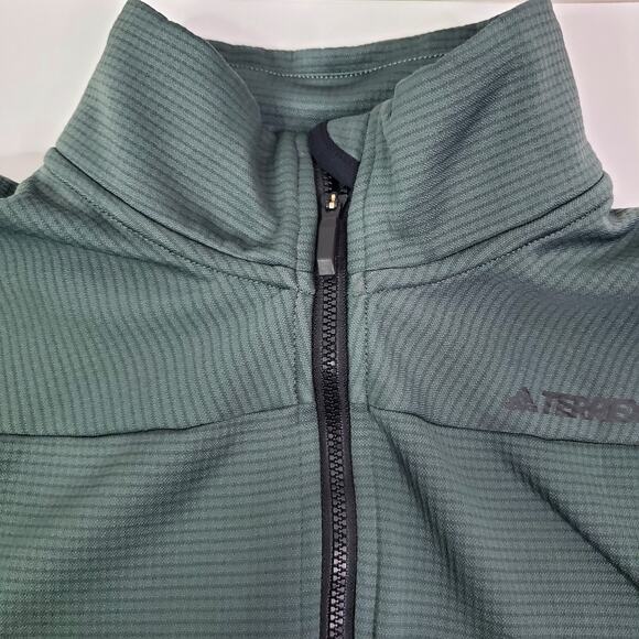 Adidas Terrex Teal Green Women's Size M Unisex zip-up Lightweight Jacket - Picture 6 of 14